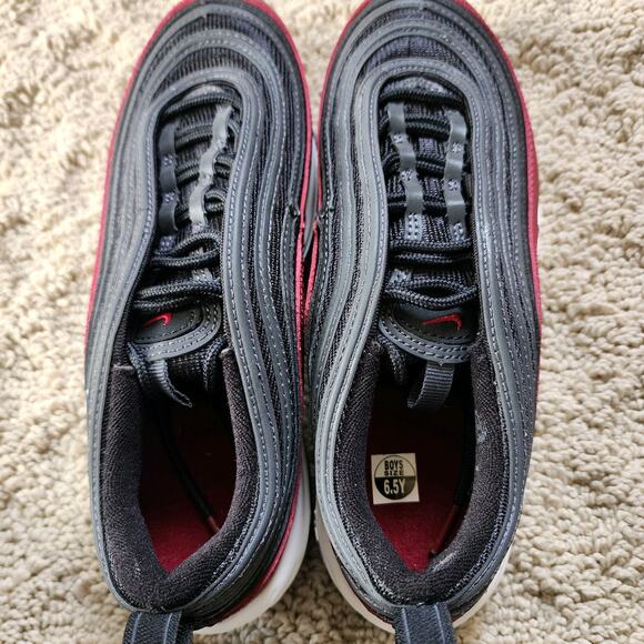 Nike Air Max 97 Red Black Anthracite Brand New Sz 6.5Y - Picture 5 of 8